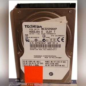 Toshiba Disk Drive MK3259GSXP 320GB 2.5" (HDD2J54) E UL01 T AO/ GN003J